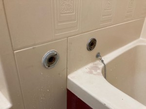 ５．工事中　浴室シャワー水栓
